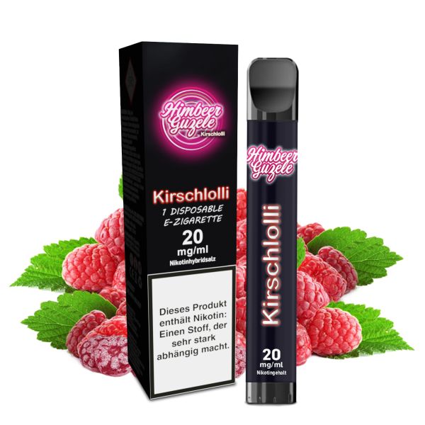 Kirschlolli Einweg E-Zigarette - Himbeer Guzele 2ml 20mg/ml