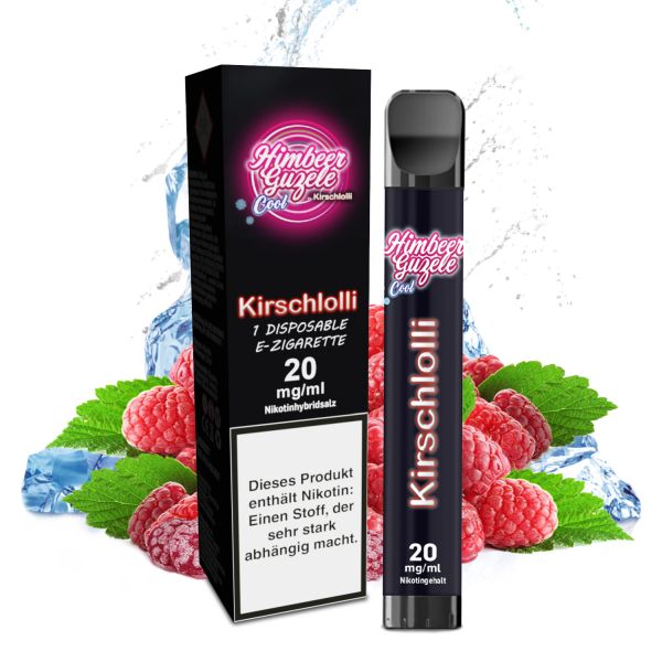 Kirschlolli Einweg E-Zigarette - Himbeer Guzele Cool 2ml 20mg/ml