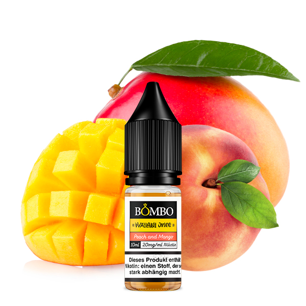 Bombo Nikotinsalzliquid - Peach and Mango 10ml 20mg/ml