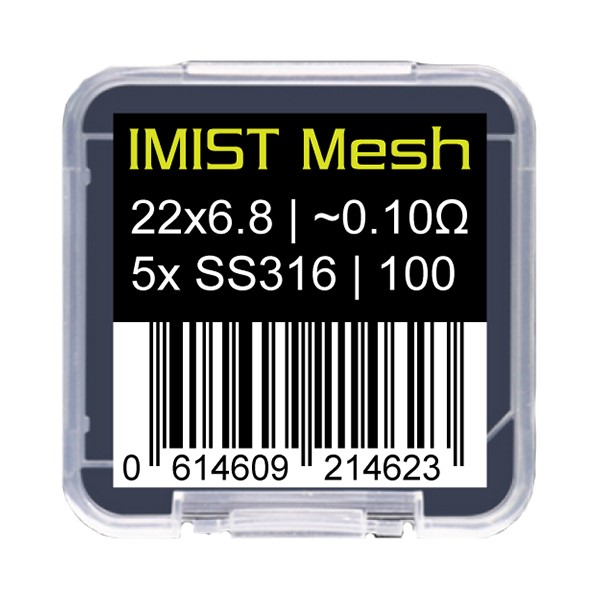 IMIST DL Prebuilt SS316 Mesh 100 Coil Drahtgeflecht 0,1Ohm (5 Stück)