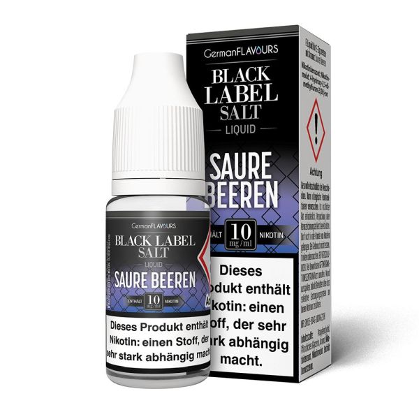 Black Label Nikotinsalzliquid - Saure Beeren 10ml 20mg/ml