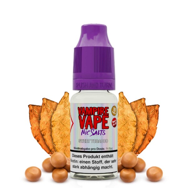 Vampire Vape Nic Salt Liquid - Sweet Tobacco 10ml