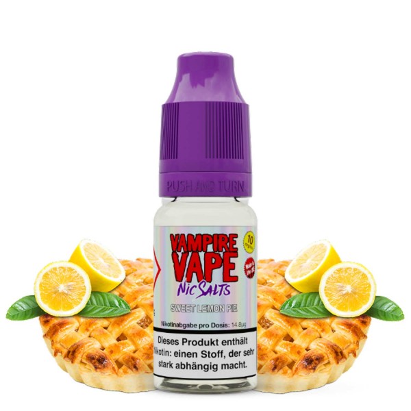 Vampire Vape Nic Salt Liquid - Sweet Lemon Pie 10ml