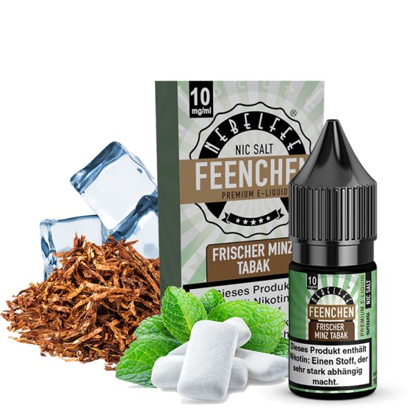Nebelfee Nikotinsalz Liquid - Frischer Minz Tabak Feenchen 10ml