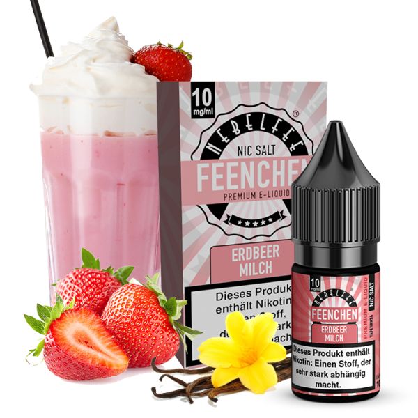 Nebelfee Nikotinsalz Liquid - Erdbeermilch Feenchen 10ml