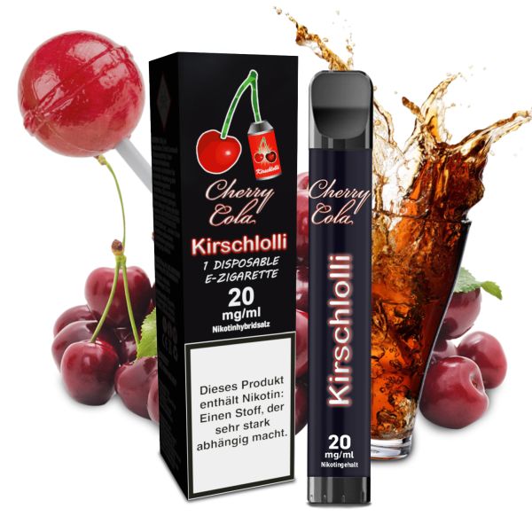 Kirschlolli Einweg E-Zigarette - Kirschlolli Cola 2ml 20mg/ml